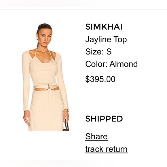 Simkhai Jayline Top in Almond - Picture 5 of 10